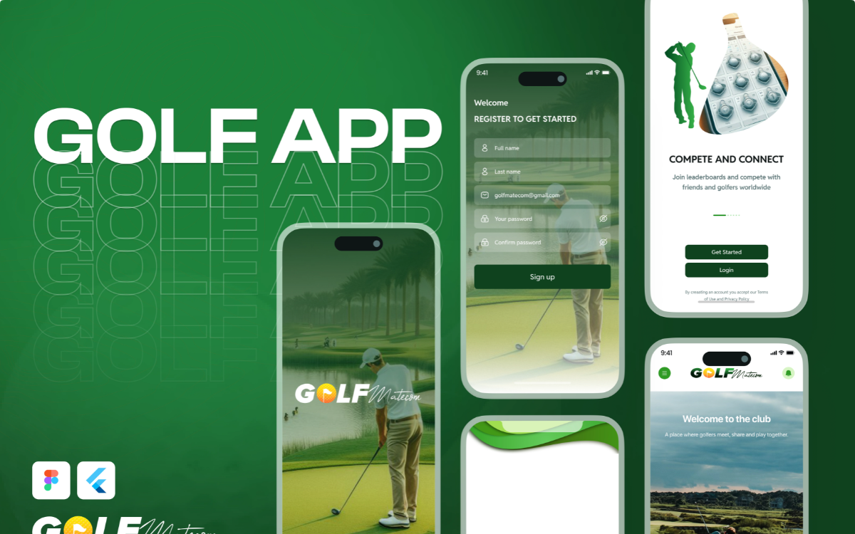 Golf Mobile App Design